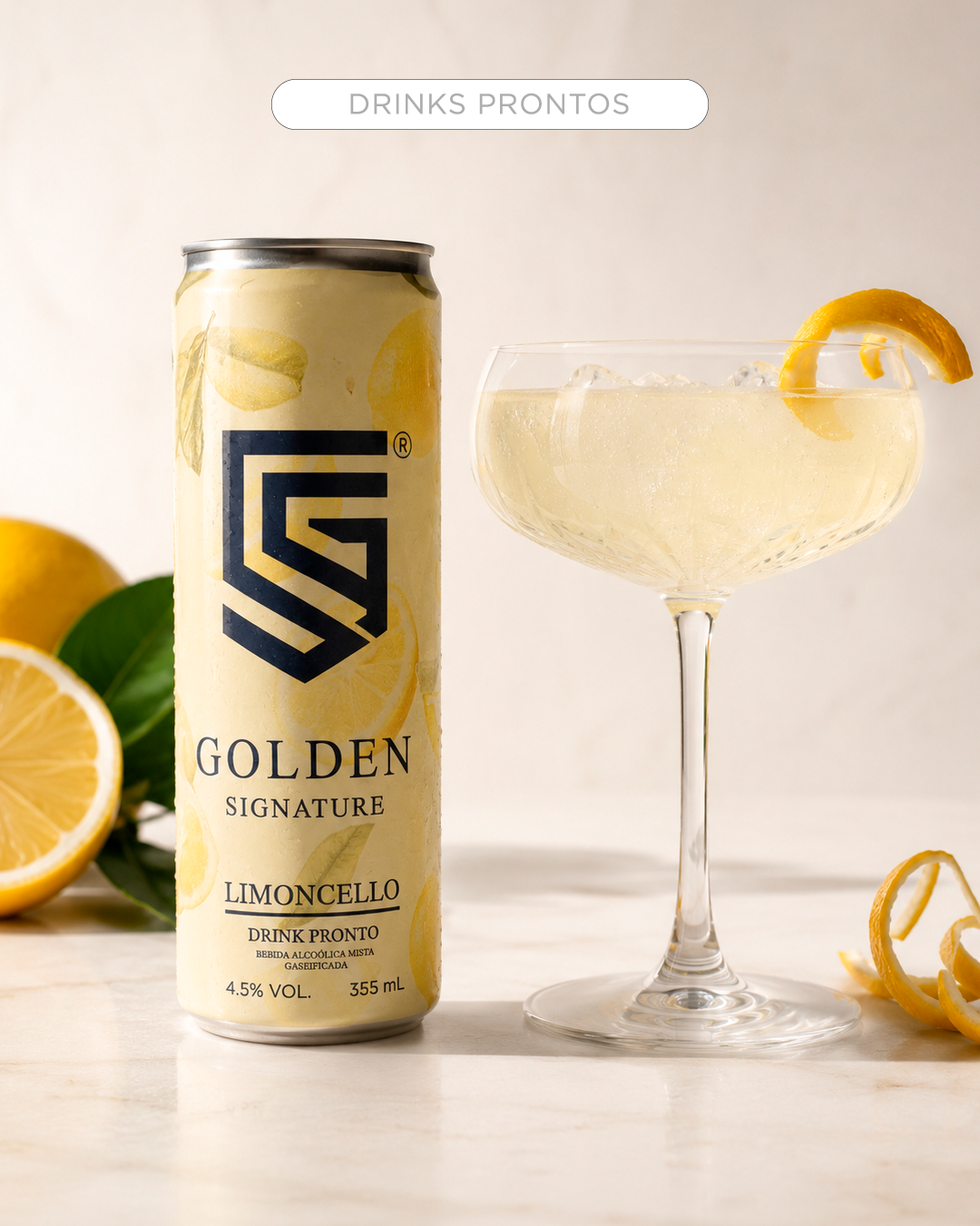 Projeto de drink pronto Golden Signature Limoncello